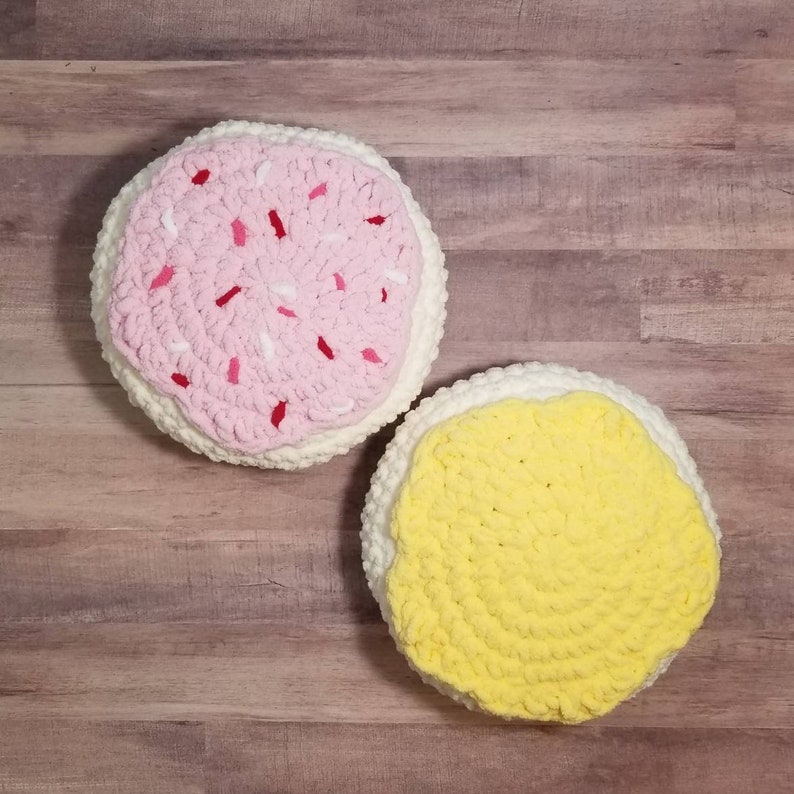 Frosted Sugar Cookie Pillow Oversized Fuzzy Plush Giant Etsy