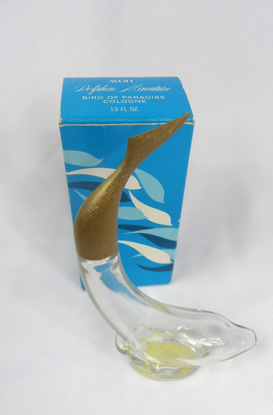 Avon Dolphin Bird of Paradise Cologne Bottle Vintage Avon Etsy