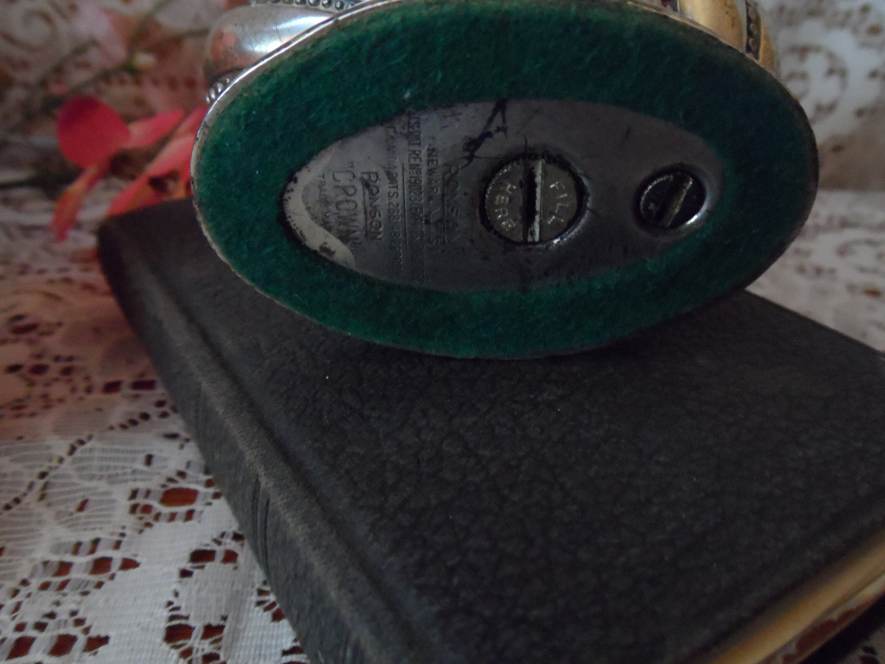 Vintage Table Lighter Ronson Crown Antique Silver Plated - Etsy