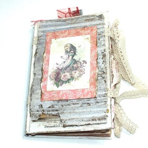 Alice In Wonderland Valentine&#39;s Day Themed Junk Journal Altered Book