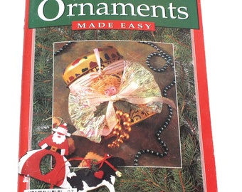 Ornements de Noël rendus facile Livret Hobby &Craft Série Livre de 1994 Instructions pour plus de 25 Ornements