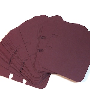 25 Cartes Dex Mémoire Bordeaux Foncé Lin Rolodex Cartes Cardstock Papier Ephemera R29