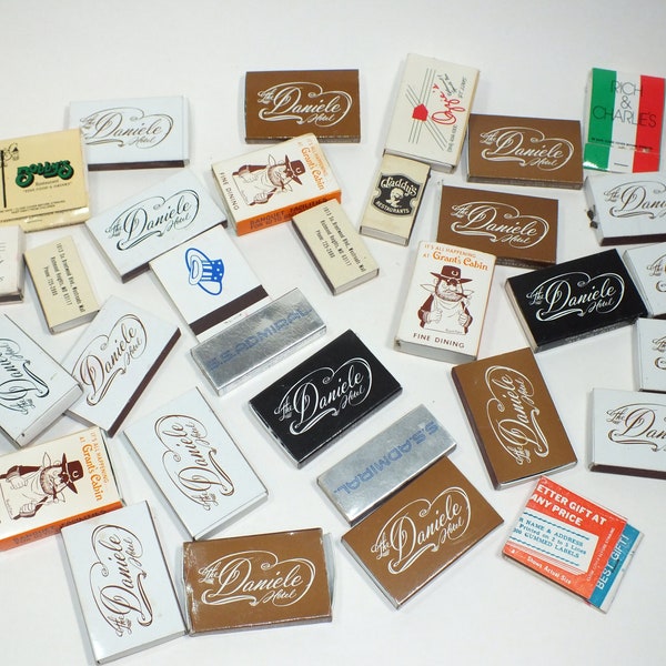 Vintage Matchbox Matchboxes Hotel Restaurants Ephemera 32 Boxes Junk Journal Crafting