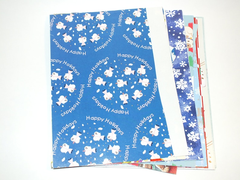 Vintage Gift Wrap Grab Bag Lot Christmas Holiday Wrapping Paper Paper Crafts Scrapbooking Junk Journal Ephemera W17