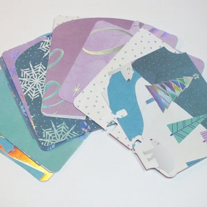 25 Memory Dex Cards 4 Formas Rolodex Cards Christmas Northern Lights Recollections Collection Papel Ephemera R24