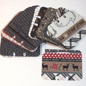 78 Memory Dex Cards Christmas Cabin Holiday Theme Rolodex Cards Cardstock Paper Ephemera R31