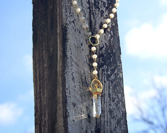 Prism Drop Necklace, Y Necklace, Lariat Necklace