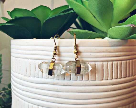 Golden Crystal Earrings