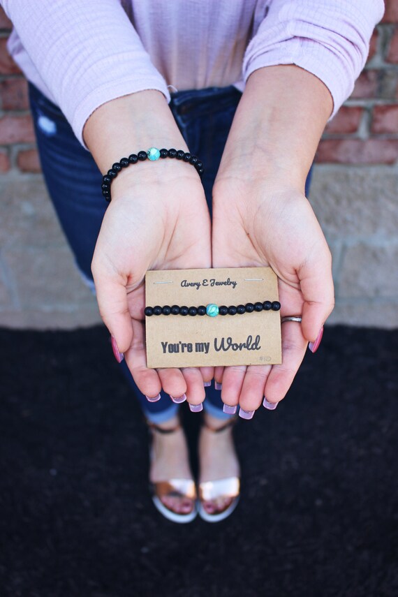 You're My World Beaded Bracelet