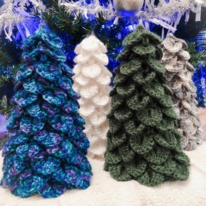 MOTIF DE Sapin de Noël au CROCHET : Sapin de Noël à feuilles persistantes/Décoration DIY/Décoration de Noël/Point crocodile/Décoration de Noël/Modèle au crochet image 1