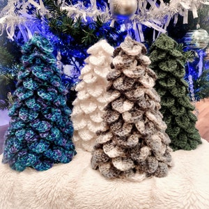 MOTIF DE Sapin de Noël au CROCHET : Sapin de Noël à feuilles persistantes/Décoration DIY/Décoration de Noël/Point crocodile/Décoration de Noël/Modèle au crochet image 3