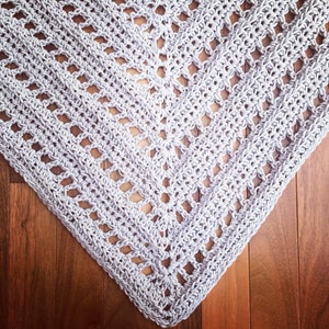 CROCHET Triangle Scarf PATTERN: Summerland Triangle Shawl Scarf/Shawl Pattern/Crochet/Caron Cotton Cakes Pattern/Spring Fashion/Shawl/Scarf image 6