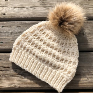 CROCHET HAT PATTERN: Brookview Beanie/Crochet Pattern/Crochet Beanie/Crochet/Textured Hat/For Women/Pattern/Winter Wear/Winter Knits