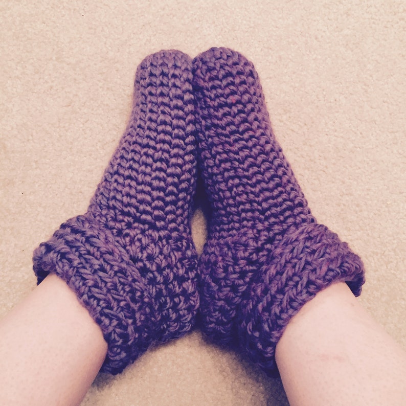 CROCHET SLIPPER PATTERN: Me Time Chunky Slipper Socks/crochet | Etsy