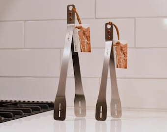 Culinary Kitchen Tongs - Handcrafted Stainless Steel