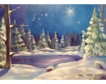Greeting Card: Snowy Landscape