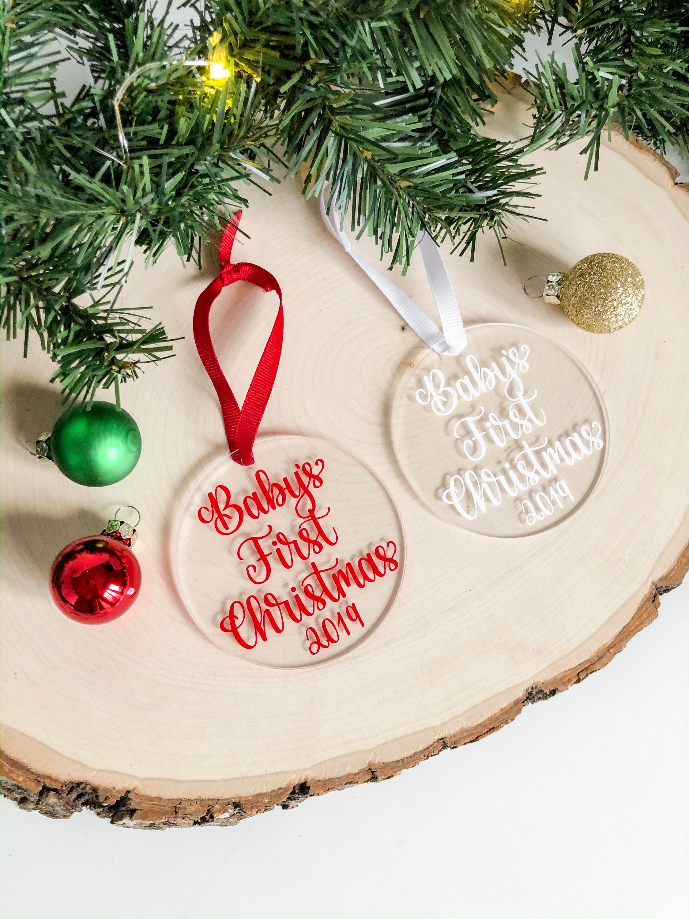 Baby's First Christmas 2020 Ornament Personalized Etsy