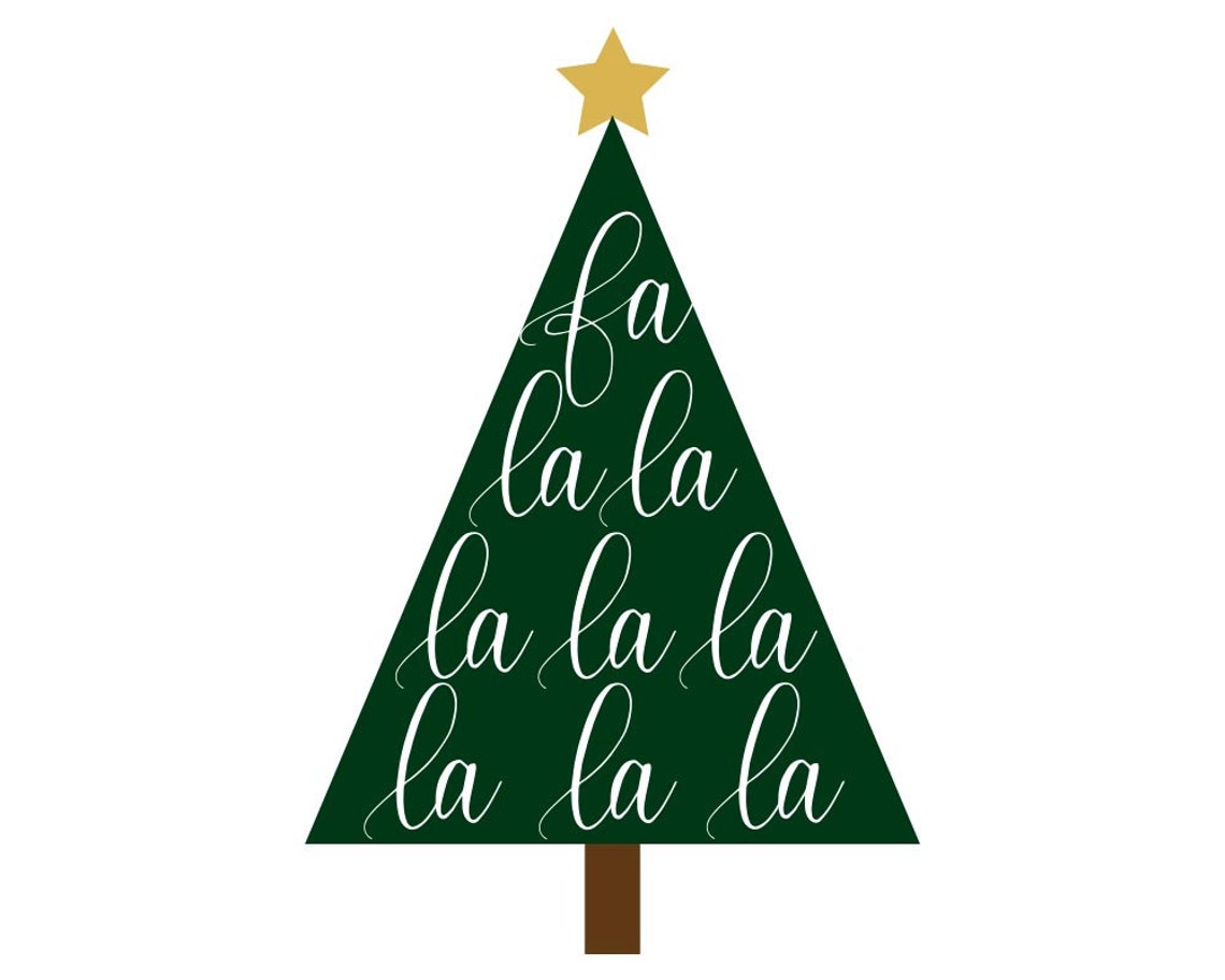 Fa La La La La Print Holiday Printable Christmas Decoration Etsy