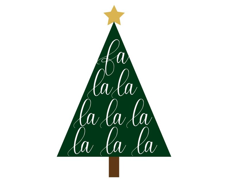 Fa La La La La Print Holiday Printable Christmas Decoration | Etsy