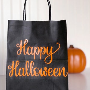 Torba na prezenty na Halloween, Torba na upominki na imprezę Halloween, Torba na cukierki, Torba na cukierki na Halloween, Torba na łupy na Halloween, Torba na prezenty z wytłaczanego papieru