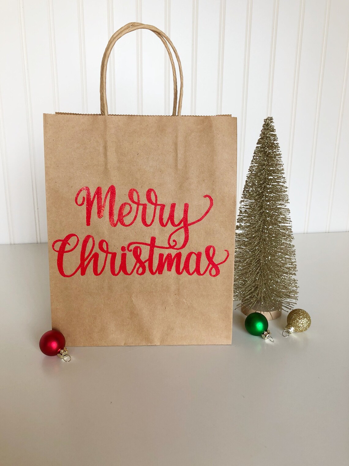 Merry Christmas Gift Bag Christmas Party Favor Bag Christmas Etsy