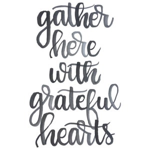 Gather Here With Grateful Hearts, Watercolor Printable, Farmhouse Print ...