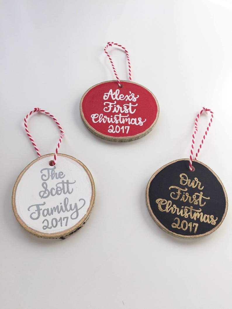 Family Name Ornament Custom Christmas Ornament Personalized Etsy