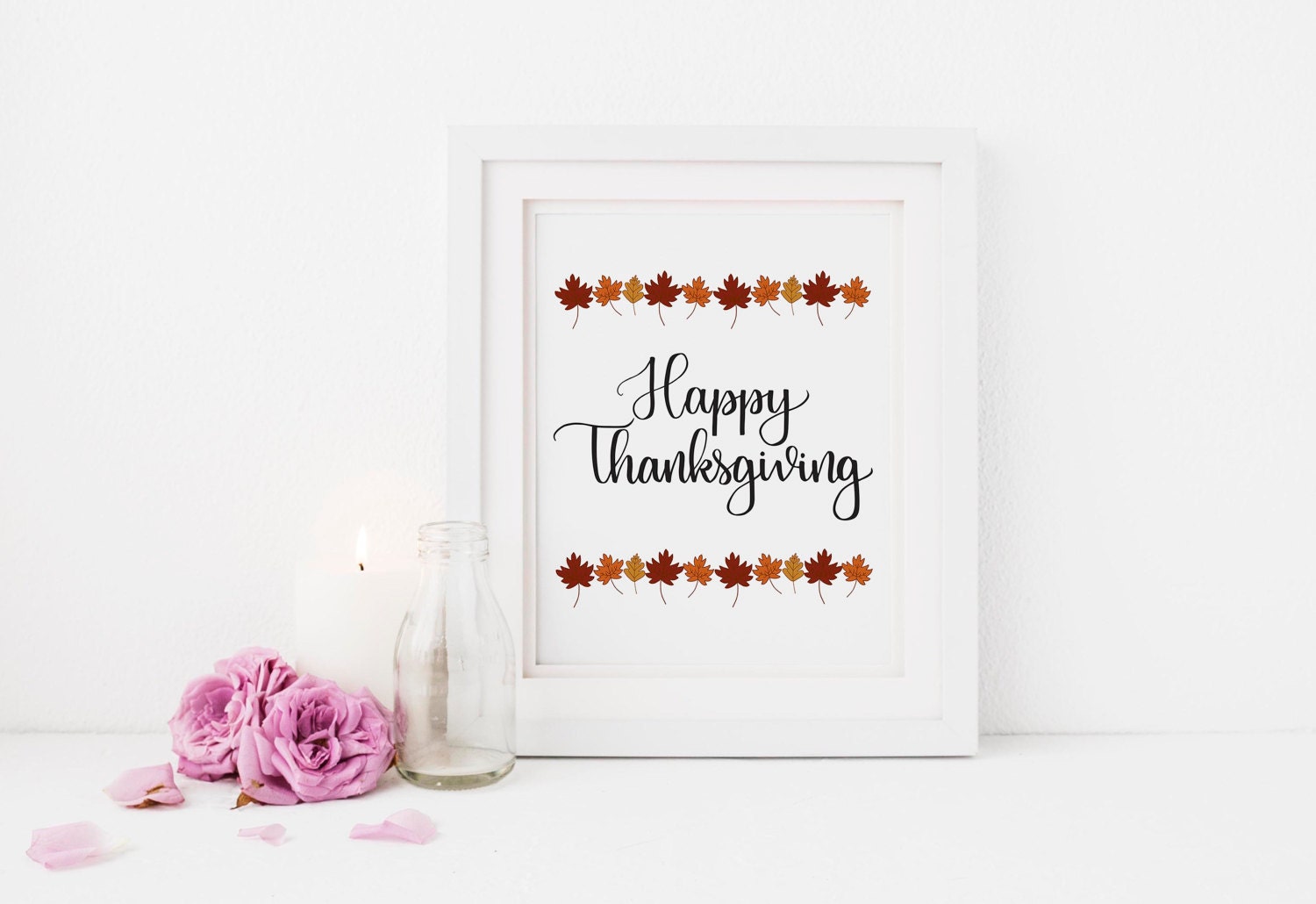 Happy Thanksgiving Print Thanksgiving Printable Holiday | Etsy