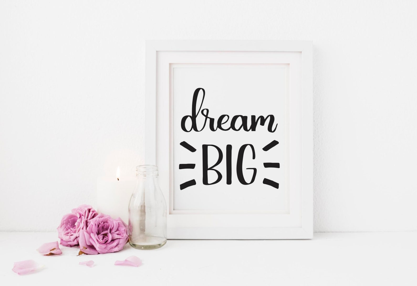 Dream Big Print Printable Typography Hand Lettered Print - Etsy