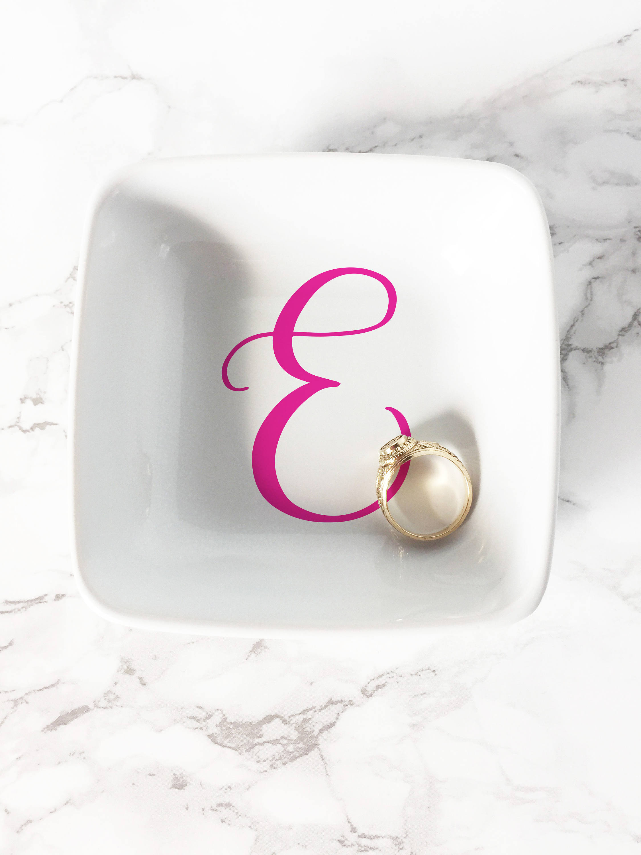 Initial ring best sale dish