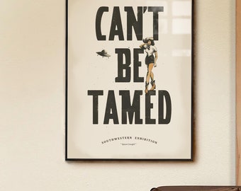 Space Cowgirl Print, Cowgirl Wall Art, Trendy Print, Cowgirl Painting, Pin Up Cowgirl, Western Retro Wall Decor, Typographic Vintage Poster