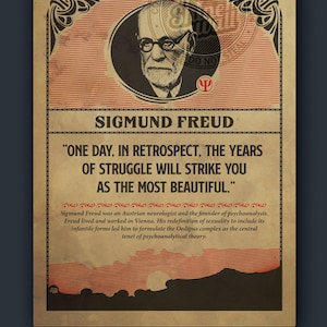 Sigmund Freud Poster Antique Aesthetic Print Quote Old Paper - Etsy