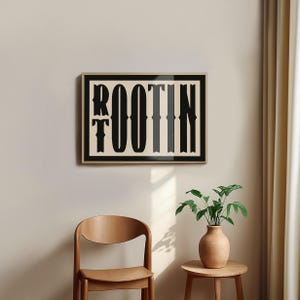 Rootin Tootin Poster, Western Wall Art, Retro Typography Print, Cowboy Wall Decor, Modern farmhouse Decor, Southwest and Southern Art image 6