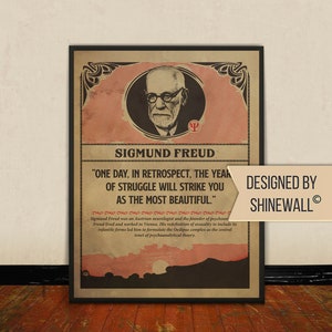 Sigmund Freud Poster Antique Aesthetic Print Quote Old Paper - Etsy