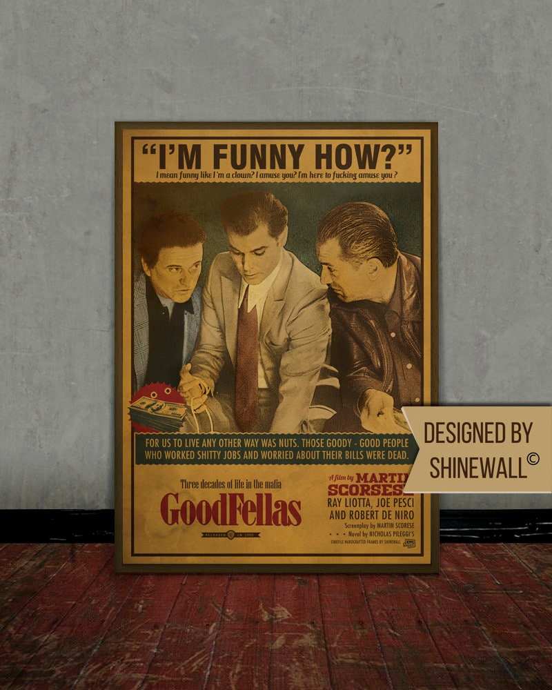 Goodfellas, Scorsese, Retro movie poster