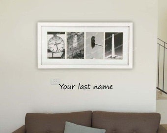 Idea unica regalo di nozze, cognome regalo, fotografia alfabeto, regalo di nozze personalizzato, regalo Mazel Tov, Cognome Segno, Regalo Ebraico