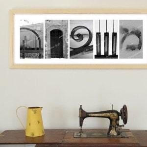 Personalisiertes hebräisches Alphabet Fotografie Wandkunst, jüdisches Wohndekor, Familie hebräische Kunst, MISHPACHA hebräisches Wand-Dekor