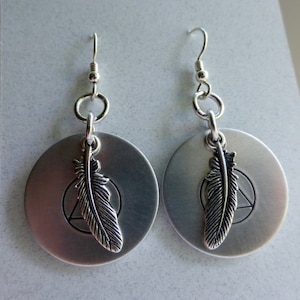 jewelry, earrings, sterling silver,recovery earrings, recovery gift, aa recovery, AA, sober gift, sobriety, AA gift, 12 step gift,