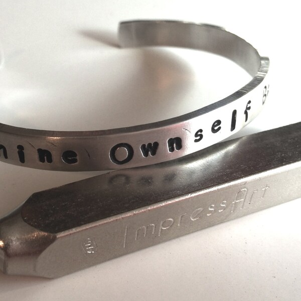 jewelry, bracelets, aluminum cuff, cuff bracelets, handstamped bracelet, motivational bracelet, inspirational jewelry, skinny cuff