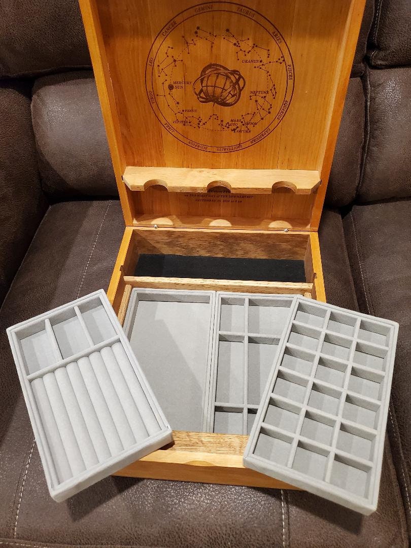 Deluxe Wine Box Jewelry Storage Etsy