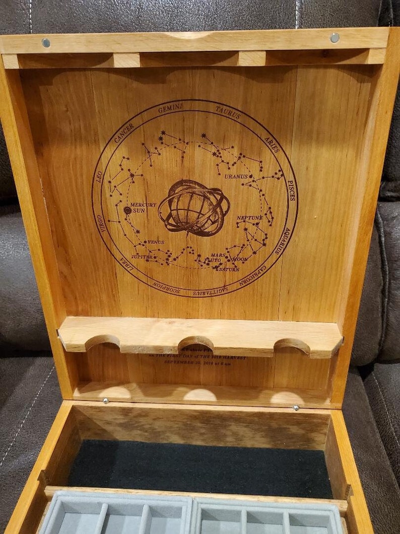 Deluxe Wine Box Jewelry Storage Etsy