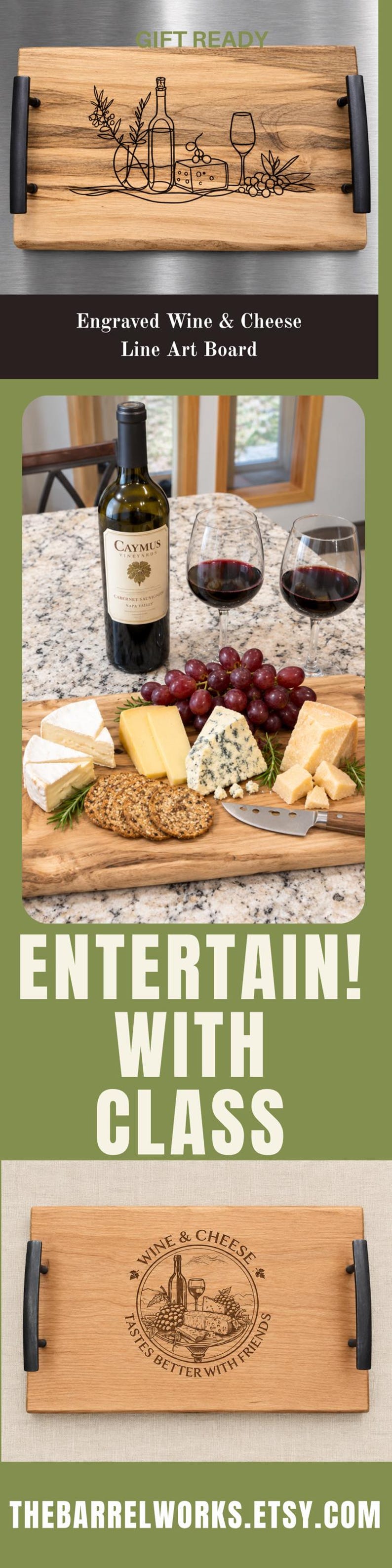 Personalized Wood Charcuterie Serving Tray Handmade Wooden Platter ...
