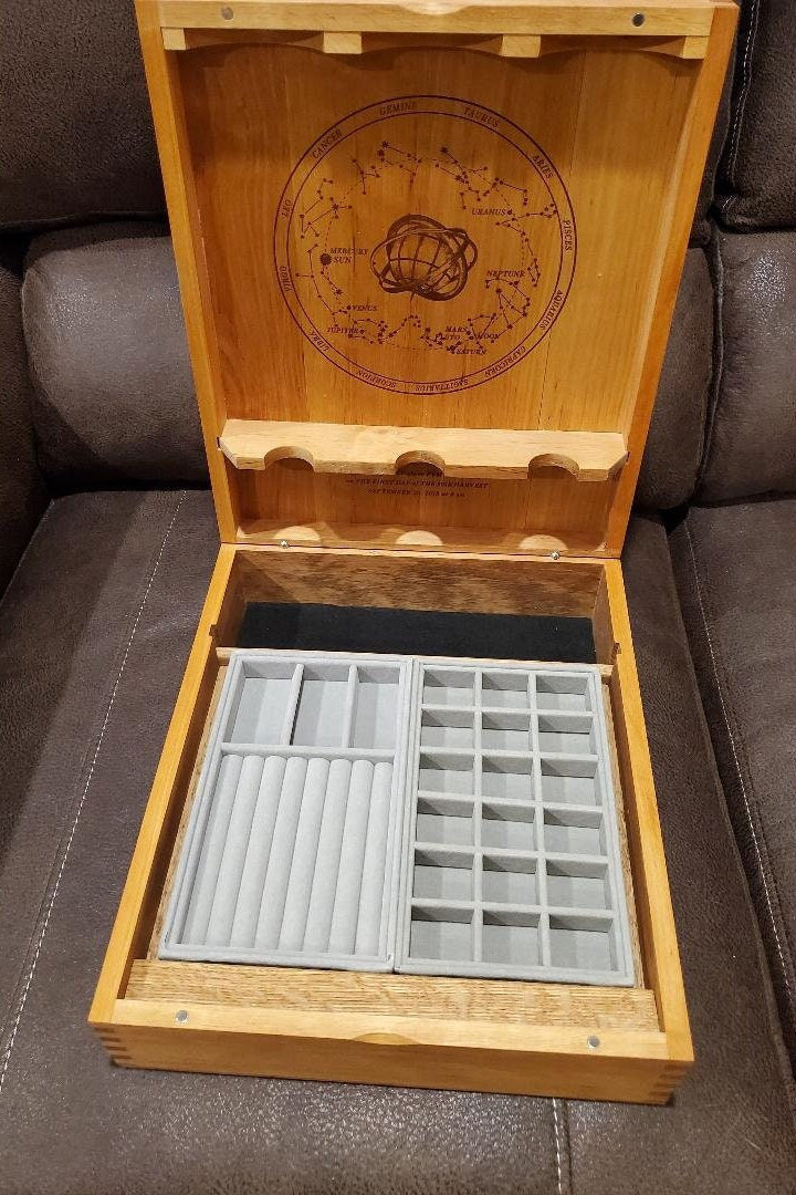 Deluxe Wine Box Jewelry Storage Etsy