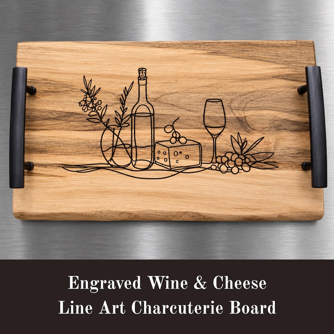 Personalized Wood Charcuterie Serving Tray Handmade Wooden Platter ...