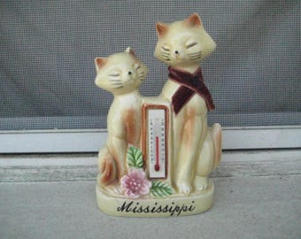 Vintage Mississippi Cat Thermometer