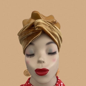 Stretchy velvet twist headband