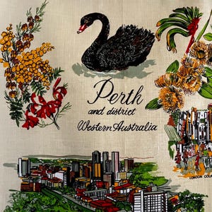 Perth WA souvenir tea towel