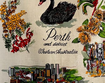 Perth WA souvenir tea towel