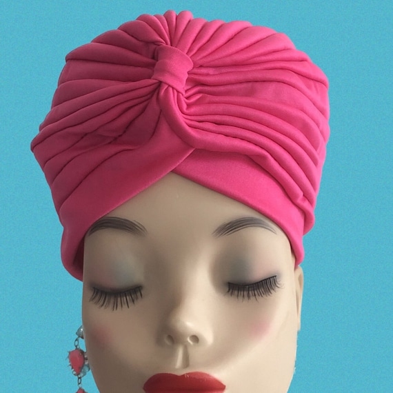 Vintage style pleated turban in several colours - Gem display picture 2