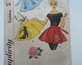 Vintage 1959 Simplicity 2781 apron pattern